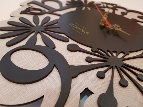 ساعت دیواری طرح گل