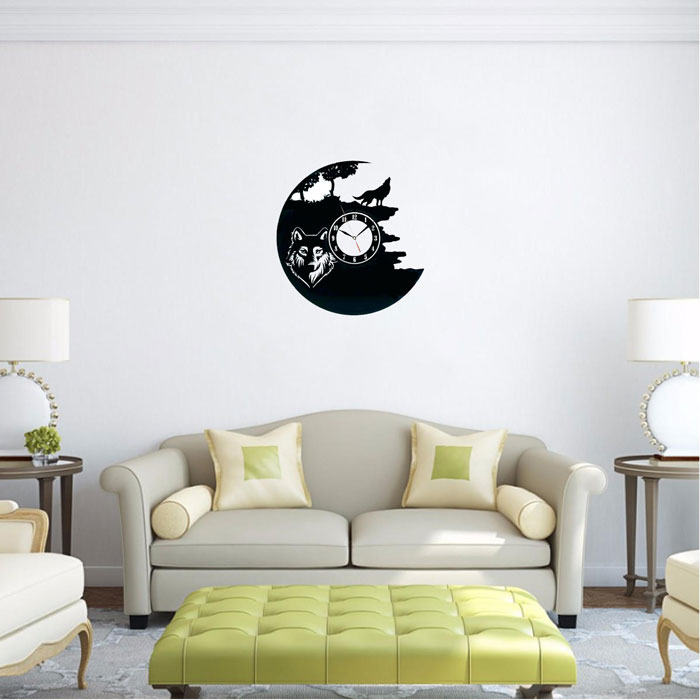 ساعت دیواری طرح قورد ساعت مشکی کد Qurt-001