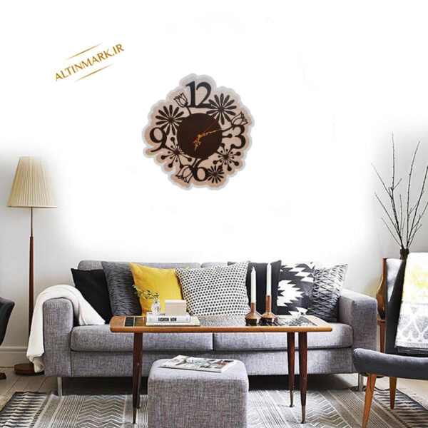 ساعت دیواری طرح گل