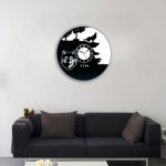 ساعت دیواری طرح قورد ساعت مشکی کد Qurt-001