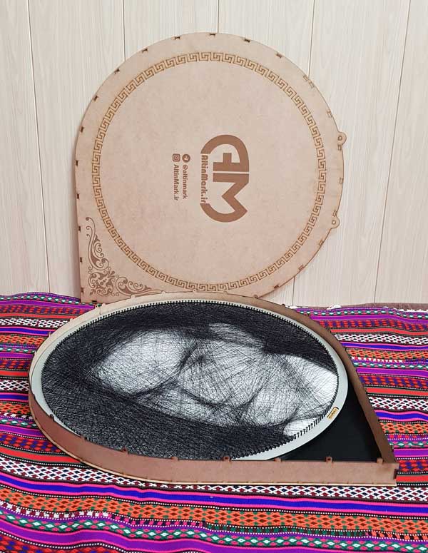 تابلوی میخ و نخ شهریار بافته شده با دست و نفیس