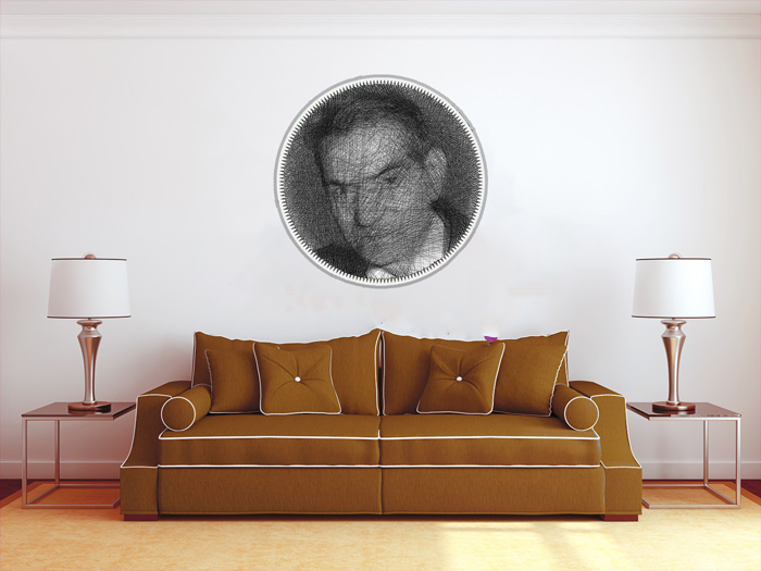 تابلوی میخ و نخ شهریار بافته شده با دست و نفیس