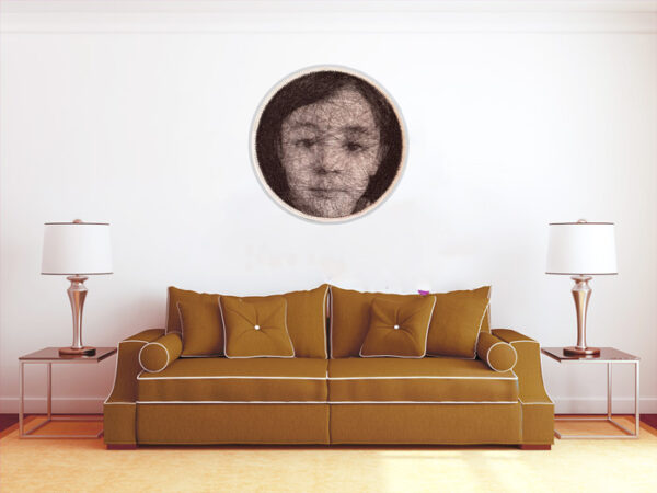 سفارش تابلوی میخ و نخ بافت تصویر چهره شما