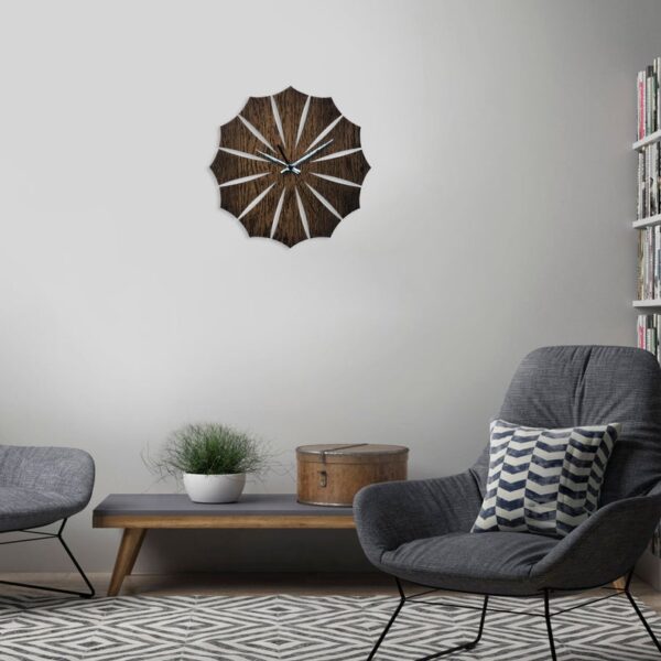 ساعت دیواری جدید چوبی (ام دی اف) در دو رنگ