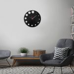 ساعت دیواری مدل روز جنس پلکسی (شیشه نشکن) مشکی