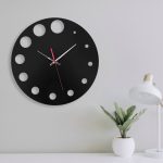 ساعت دیواری مدل روز جنس پلکسی (شیشه نشکن) مشکی