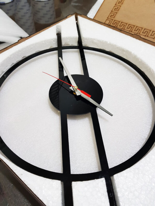 ساعت دیواری طرح مدرن در دو جنس گلس (شیشه نشکن) و MDF