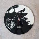 ساعت دیواری طرح قورد ساعت مشکی کد Qurt-001