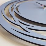 ساعت دیواری مدل اورانوس چوبی از جنس MDF و در 4 رنگ