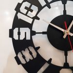 ساعت دیواری رنگ مشکی لوکس با طرح اعداد بزرگ