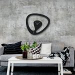 ساعت دیواری اورانوس با رنگ مشکی از جنس شیشه نشکن (پلکسی گلاس)