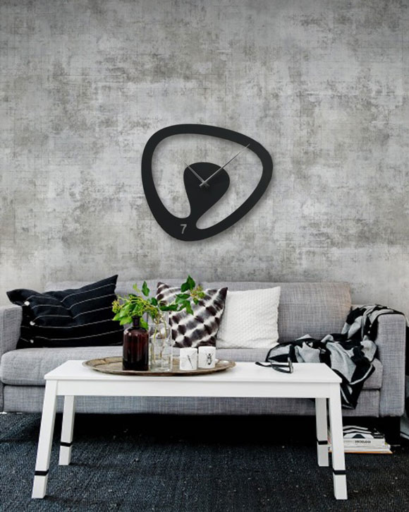 ساعت دیواری اورانوس مشکی