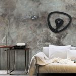 ساعت دیواری اورانوس با رنگ مشکی از جنس شیشه نشکن (پلکسی گلاس)