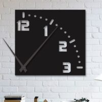 ساعت دیواری با رنگ مشکی