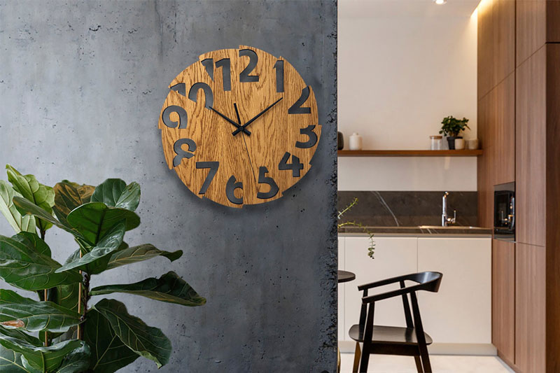 ساعت دیواری جنس چوب