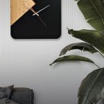 ساعت دیواری مدل دورنگ جنس چوبی (MDF)