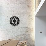 ساعت دیواری رنگ مشکی لوکس با طرح اعداد بزرگ