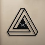 ساعت دیواری مدل Triangle جنس گلس (شیشه نشکن) مثلثی