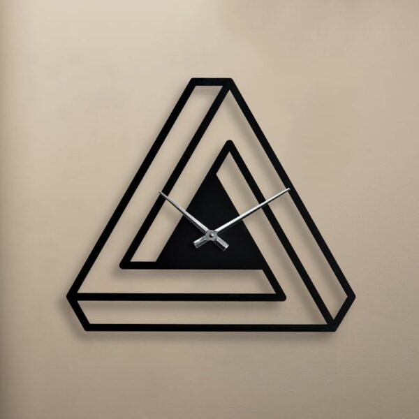 ساعت دیواری مدل Triangle جنس گلس (شیشه نشکن) مثلثی