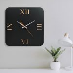 ساعت دیواری مدل black art جنس Mdf و یا ترکیب چوبی MDF و پلکسی گلس