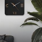 ساعت دیواری مدل black art جنس Mdf و یا ترکیب چوبی MDF و پلکسی گلس