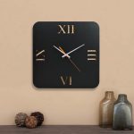 ساعت دیواری مدل black art جنس Mdf و یا ترکیب چوبی MDF و پلکسی گلس