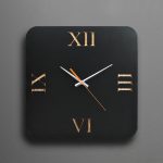 ساعت دیواری مدل black art جنس Mdf و یا ترکیب چوبی MDF و پلکسی گلس