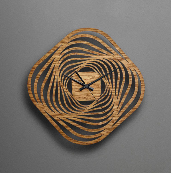 ساعت دیواری مدل blazing star چوبی از جنس MDF و در 3 رنگ