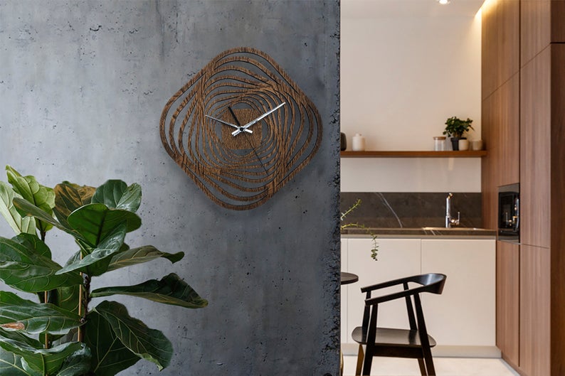 ساعت دیواری مدل blazing star چوبی از جنس MDF و در 3 رنگ