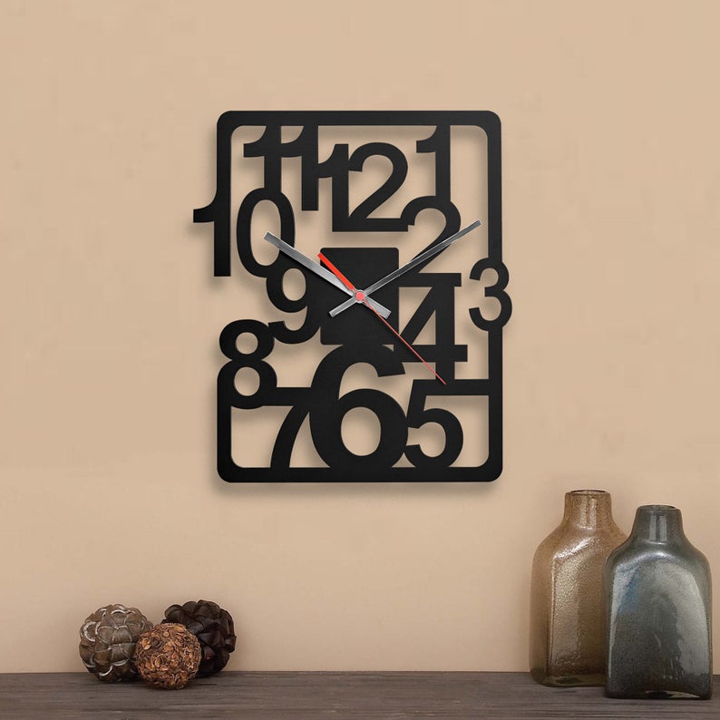 ساعت دیواری مدل cool در دو رنگ و با جنس چوبی MDF