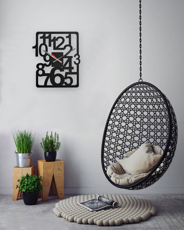 ساعت دیواری مدل cool در دو رنگ و با جنس چوبی MDF