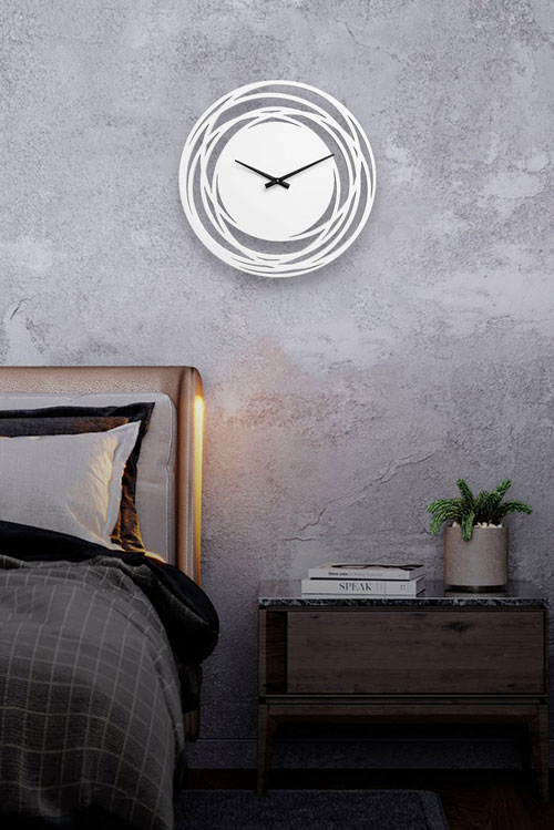 ساعت دیواری مدل اورانوس چوبی از جنس MDF و در 4 رنگ