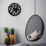 ساعت دیواری با رنگ مشکی مدرن دو جنس شیشه نشکن (پلکسی گلس) و چوبی