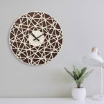 ساعت دیواری چوبی بی نظیر جنس بدنه ام دی اف در دو رنگ متفاوت