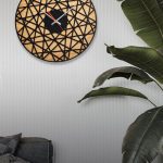 ساعت دیواری چوبی بی نظیر جنس بدنه ام دی اف در دو رنگ متفاوت