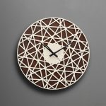 ساعت دیواری چوبی بی نظیر جنس بدنه ام دی اف در دو رنگ متفاوت