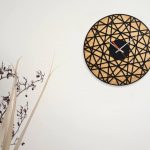 ساعت دیواری چوبی بی نظیر جنس بدنه ام دی اف در دو رنگ متفاوت