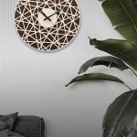 ساعت دیواری چوبی بی نظیر جنس بدنه ام دی اف در دو رنگ متفاوت