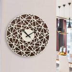 ساعت دیواری چوبی بی نظیر جنس بدنه ام دی اف در دو رنگ متفاوت