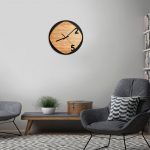ساعت دیواری طرح جدید جنس چوبی مناسب اتاق نشیمن در دو طرح