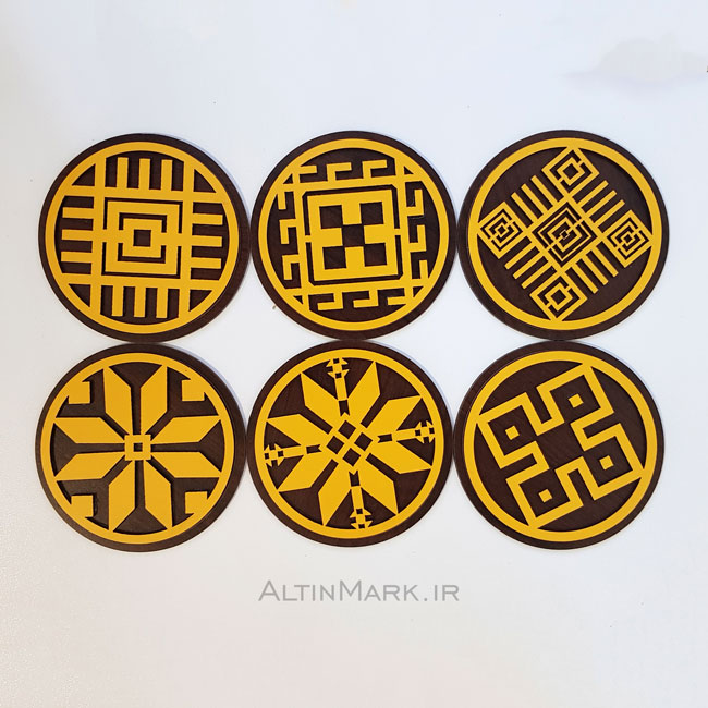 زیرلیوانی طرح ورنی زیرلیوانی طرح نقوش سنتی