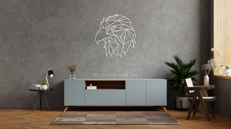 استیکر چوبی عقاب جنس MDF (لاین آرت)