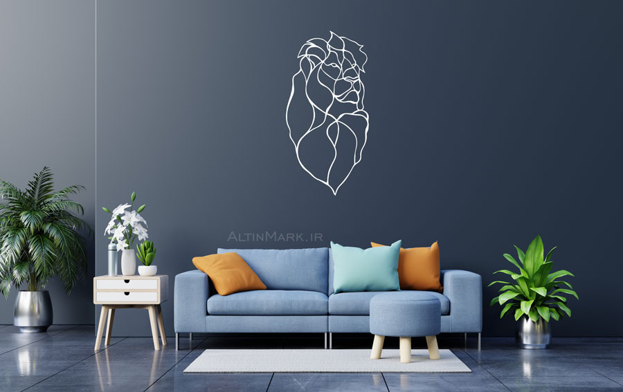استیکر چوبی شیر جنس چوبی MDF “لاین آرت”