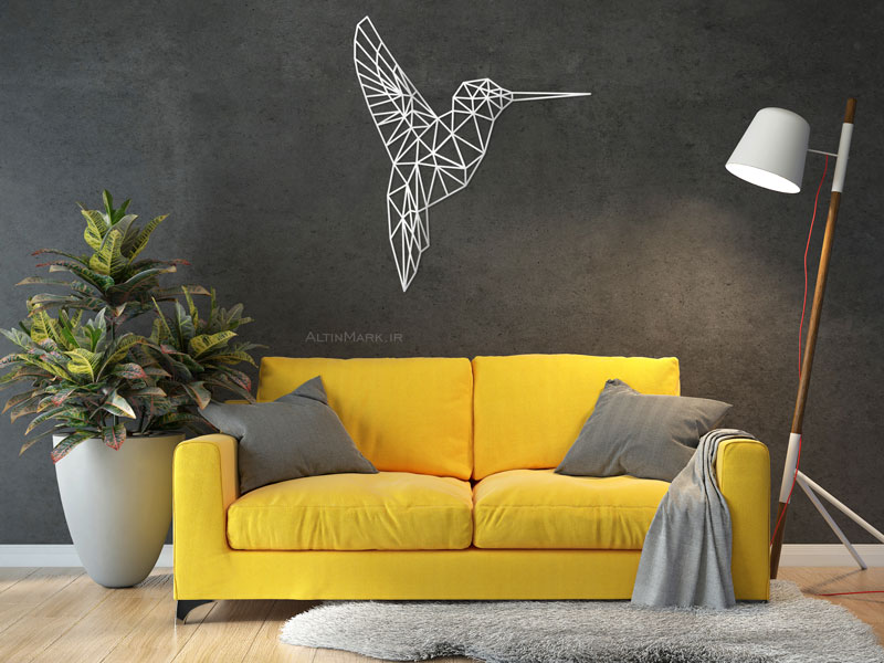 استیکر چوبی دارکوب جنس چوبی MDF “لاین آرت” پرنده