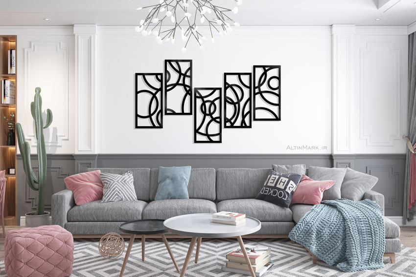 استیکر چوبی سرکولار لاین جنس چوبی MDF “لاین آرت”