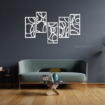 استیکر چوبی سرکولار لاین جنس چوبی MDF 