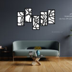 استیکر چوبی سرکولار لاین جنس چوبی MDF 