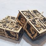 جعبه کادو طرح شکوفه جنس چوبی 