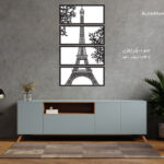 تابلو چهار تکه ایفل جنس چوبی MDF 