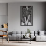 استیکر چوبی دختر جلف جنس چوبی MDF 